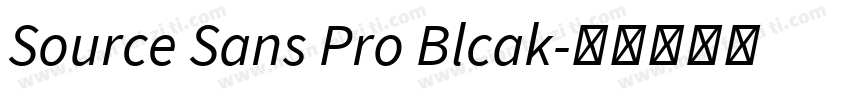 Source Sans Pro Blcak字体转换
